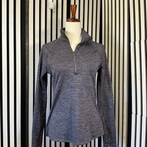 DSG Women's Heathered Gray Quarter-Zip Sweatshirt, Sz M